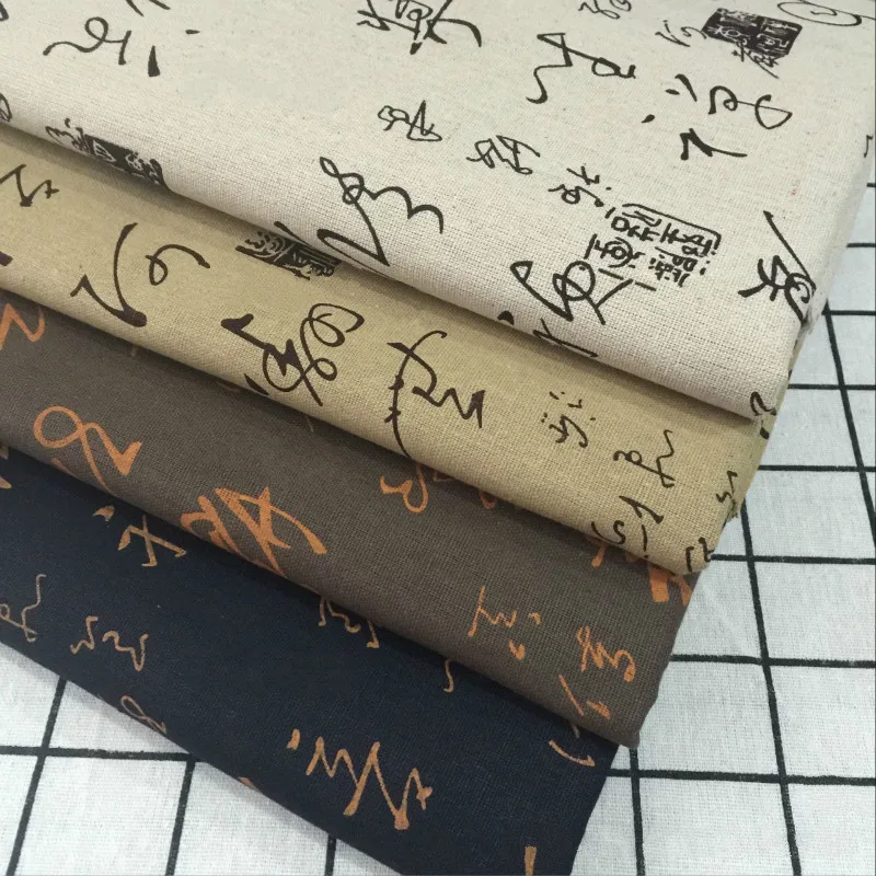 Cotton Linen Fabric DIY Sewing Quilting Linen Cotton Fabric Canvas Material For Patchwork Pillowcase