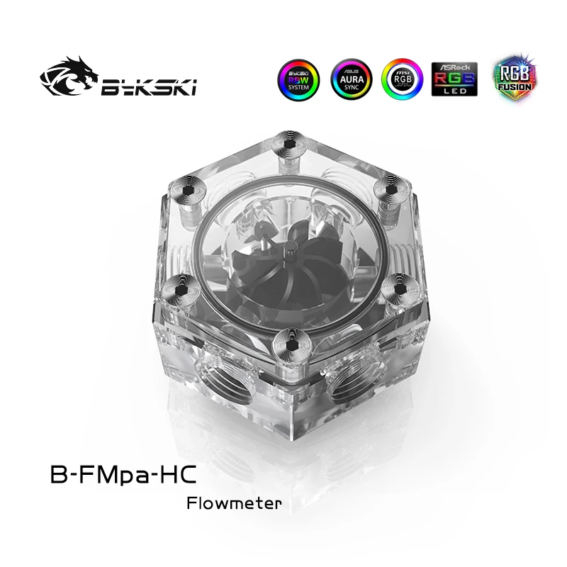 Bykski B FMpa HC 6 way расхода воды G1/4 ''Нитки с 4 вилки водяное охлаждение потока