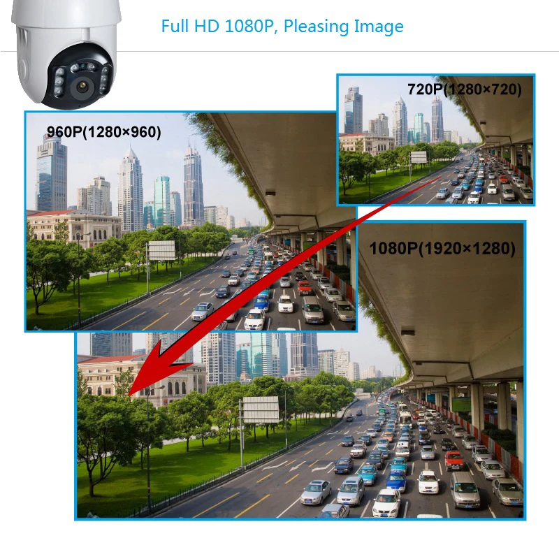 Водонепроницаемая наружная ip камера Wouwon 1080 P WiFi PZT купольная видеонаблюдения