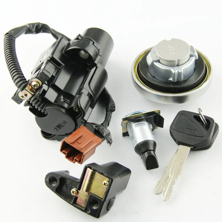 

Motorcycle Fuel Tank Cover Cap Lock With Ignition Switch Lock FOR HONDA CB400SS
