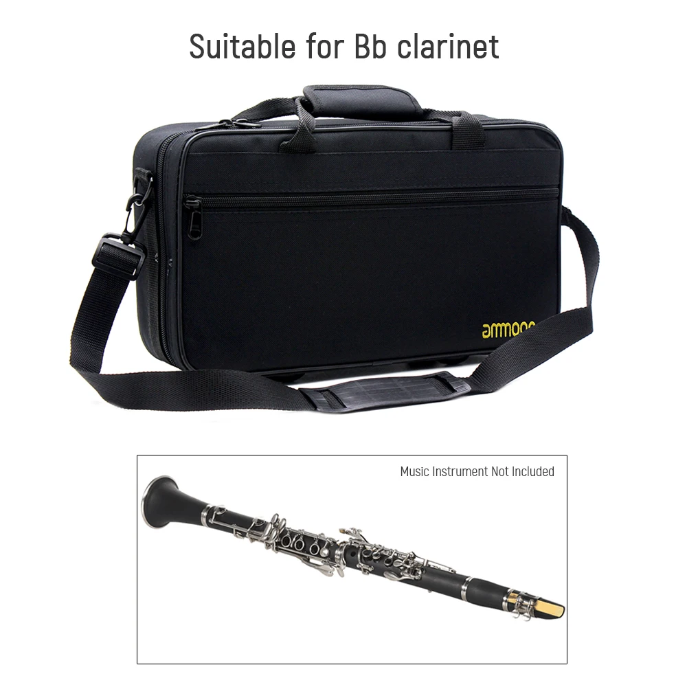 Ammoon Bb чехол для кларнета Gig Bag Backpack Box водостойкий 600D пенопластовый хлопок с регулируемым одним плечевым ремнем