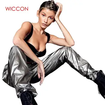 

2020 Spring Lace Up Ruffle Casual Loose Pants Women High Waist Female Pants Winter Joggers Women Trousers Track Harem Pants