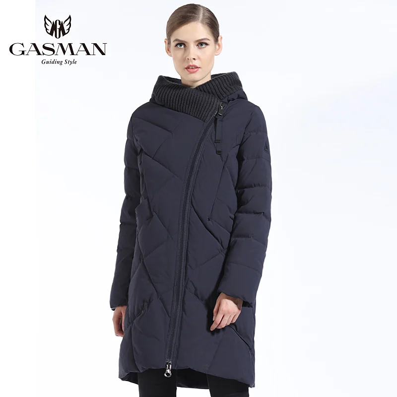 GASMAN 2019 Длинная Теплая Женская Куртка с Капюшоном Одежда для женщин Модный