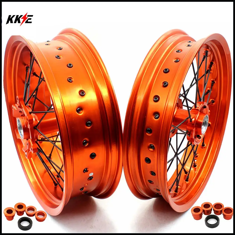 3 5/4 25 17IN. Supermoto колеса Набор для KTM SXF EXC EXCF XC XCW XCF 125 150 200 250 300 350 450 500 505 525 530 Supermotard