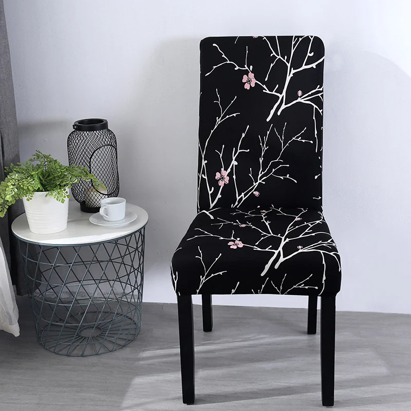 

Branch Printed Chair Cover Spandex Stretch Elastic Chair Covers Floral Dandelion Dining Room Four Season Universal Slipcovers