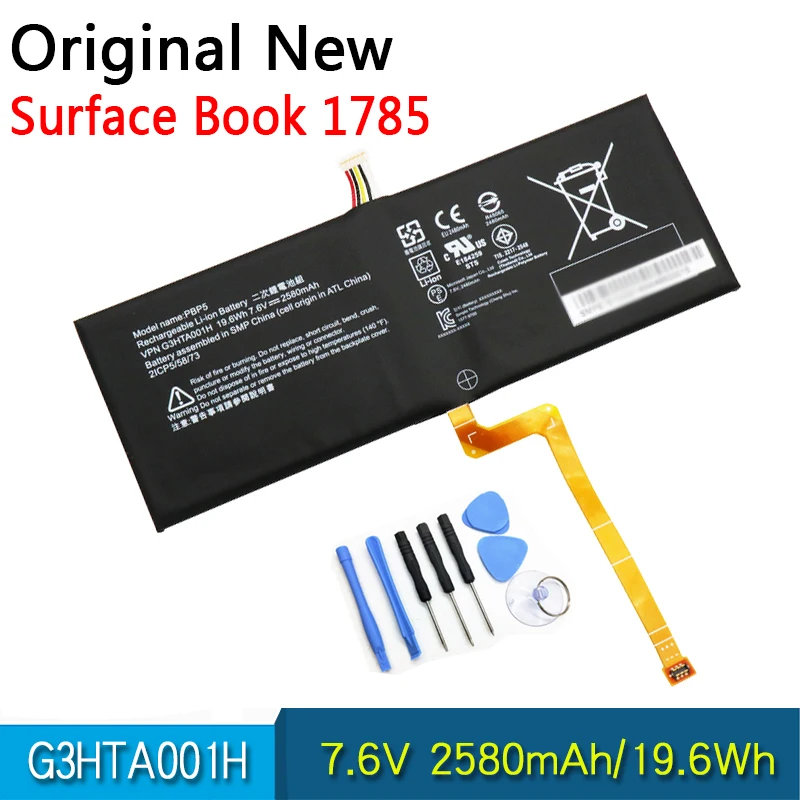 

New Original Tablet battery For Microsoft Surface Book with Performance base PBP5 G3HTA001H Screen battery batteries