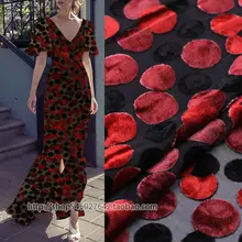 Tissus Анкара с принтом в горошек шелковая ткань хлопок сатин Бархат Шелк плюшевая ткань Базен riche getzner /розничная tissus Австралийский метр бархат ткань замша плюш ткань ткань бархат ткани ткань