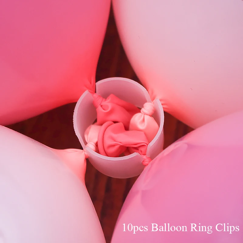 Свадебные украшения, прозрачный шар, подставка, комплект, праздничный шар, детский день рождения, цветок, воздушные шары, зажимы, принадлежности - Color: 10pcs Round Clips
