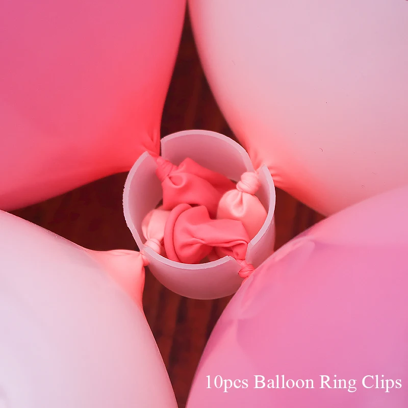 10pcs Round Clips Свадебные украшения, прозрачный шар, подставка, комплект, праздничный шар, детский день рождения, цветок, воздушные шары, зажимы, принадлежности - Color: 10pcs Round Clips