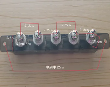

3 Interlock Pushbutton Piano Type Key Board Switch for Kitchen Hood MQ205