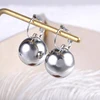 Mode femme boule-forme boucles d'oreilles bohême créatif blanc/doré boule goutte boucle d'oreille bijoux meilleur cadeau pour un ami ► Photo 3/6