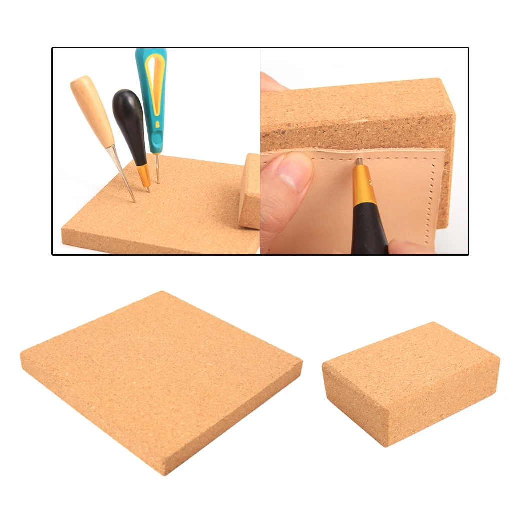 Cork Tiles, Cork Plate Suitable for Storage of Leather Tools Such as Awl, Needle and Screwdriver