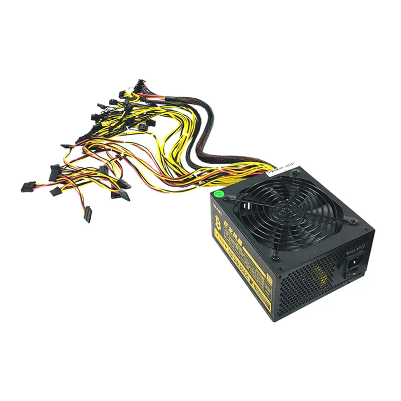 ПК добычи Рог Питание 1800W компьютерный блок питания ATX PSU ETH Шахтер источника для