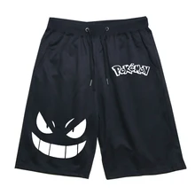 Лидер продаж мужские новые модные спортивные дышащие брюки Покемон генгар шорты для спортзала Пикачу Jogger фитнес до колена брюки
