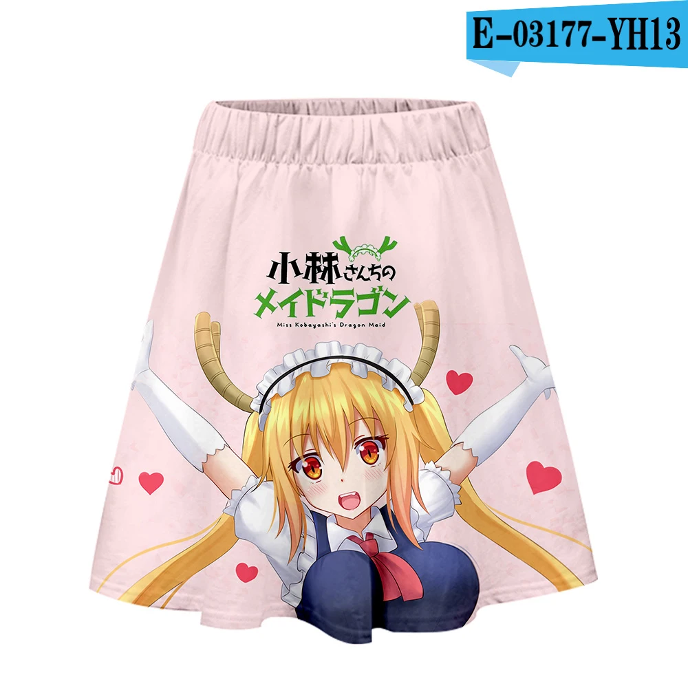 Miss Kobayashi's Dragon Maid юбка для девочек, полиэстер, Повседневная модная женская юбка, классная летняя Высокая модная юбка - Color: As shown