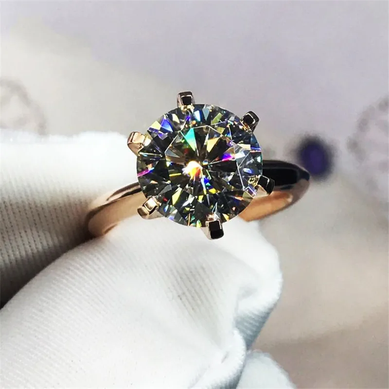 2020 Solitaire 1.5ct лабораторное кольцо с бриллиантом оригинальное серебро 925 пробы