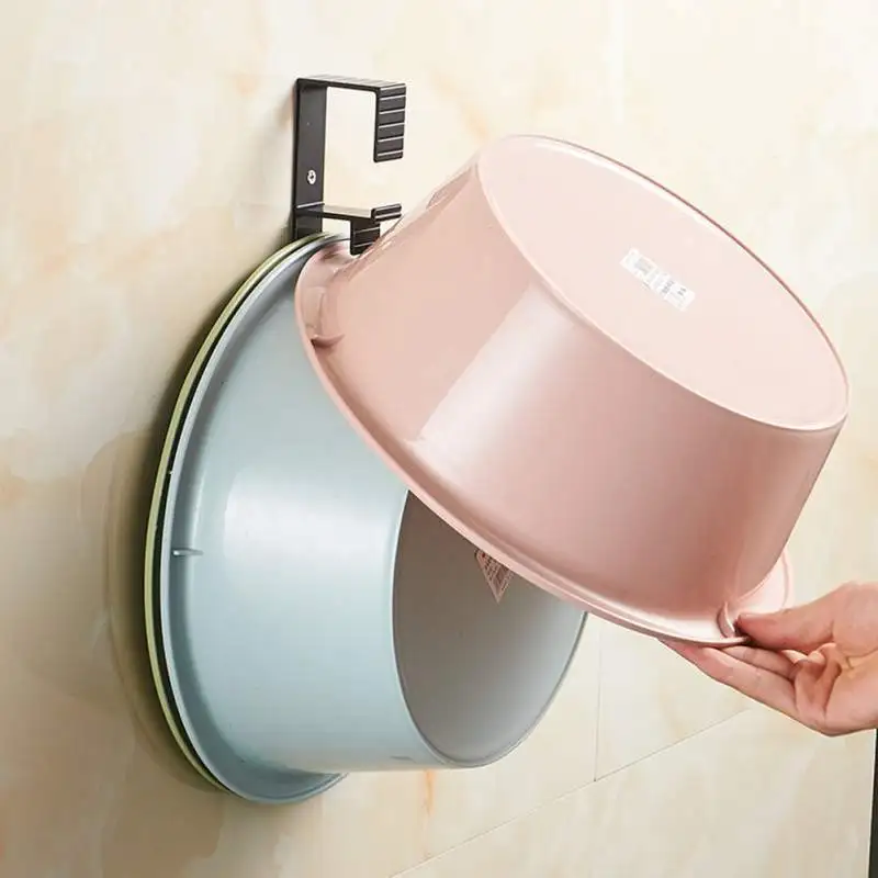 

Bathroom Punch-free Wall Washbasin Hook Bathroom Seamless Hanger Strong Wall Hanging Washbasin Rack Kitchen Racks 2 2 2 2 1