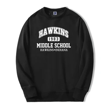 

Stranger Things HAWKINS Sweatshirt Funny Creative Men Hoodies 2019 New Arrival Spring Winter Casual Tracksuit Fleece Sportswear