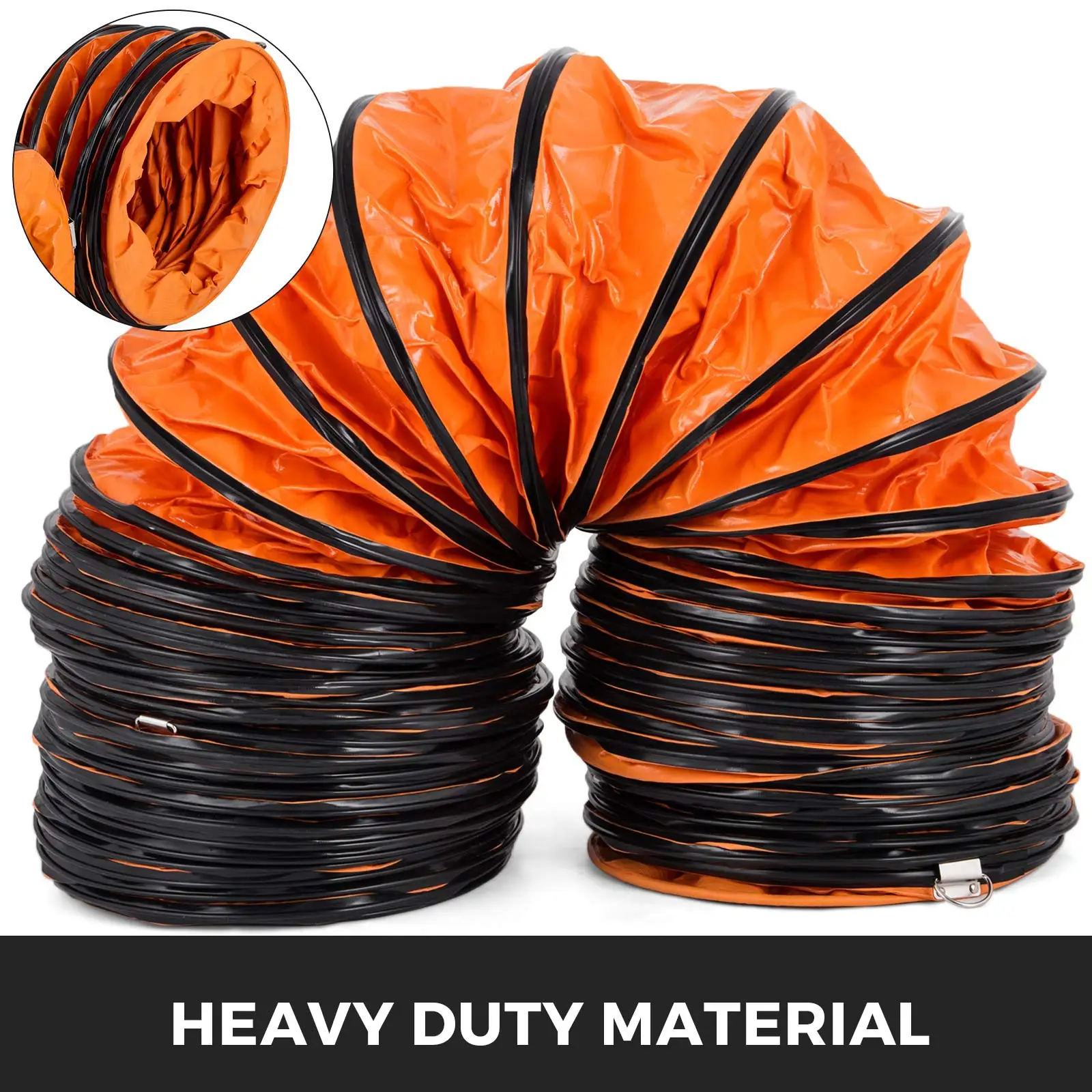 SucceBuy 25FT PVC Flexible Exhaust Hose 8Inch 10InchDiameter W/D