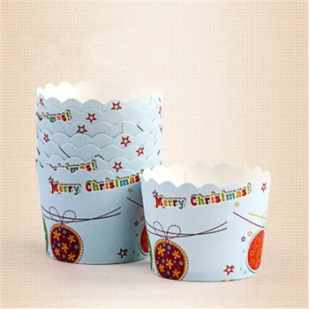 

50 Merry Christmas Muffin Cupcake Paper Cups Cupcake Wrapper Liner Baking Cup For Christmas Party Baking Decoration Muffin Cases