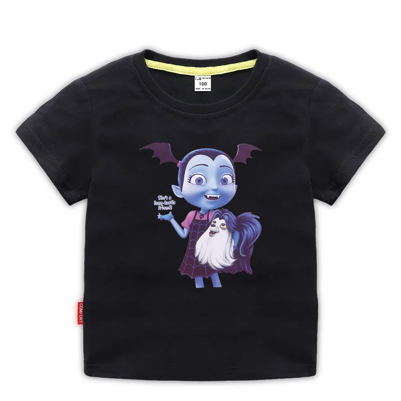 Детская футболка с коротким рукавом vampirina хлопковая Футболка для мальчиков и