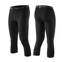 3/4 Компрессионные спортивные штаны крутые плотные брюки спортивные женские фитнес пуш-ап профессиональные беговые черные укороченные брюки с высокой талией