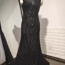Robe de Soiree, сексуальные прозрачные вечерние платья с кристаллами и бисером, Длинные пышные платья с открытой спиной, сексуальные платья Русалочки для выпускного вечера