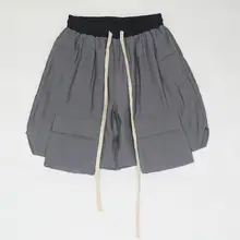 Высокие уличные Мужские Винтажные хип хоп шорты с множеством карманов мужские повседневные короткие штаны в стиле панк большие размеры бриджи, бермуды