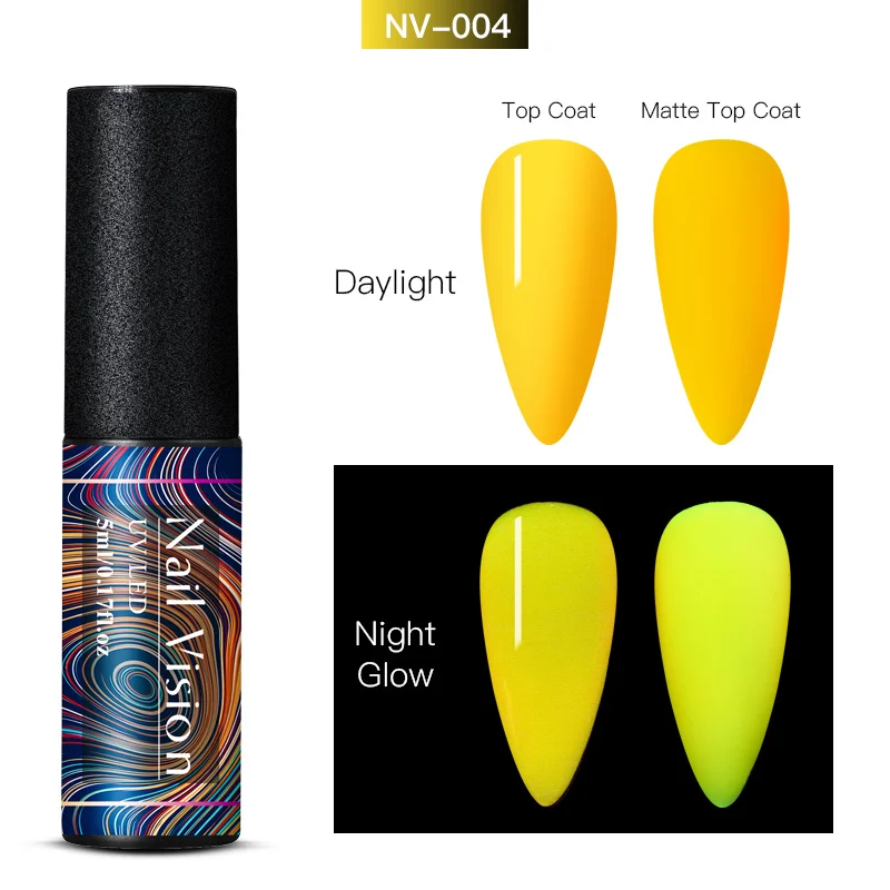 Nail Vision Neon Luminous Matte Nail Gel Polish 6ml Fluorescent Green Yellow Colors Soak Off UV Gel Varnish Nail Art Gel - Цвет: AAS07739