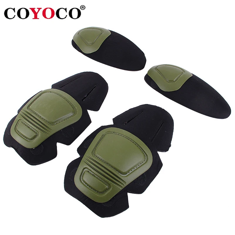 COYOCO Military Tactical g2 g3 Frog Suit Interpolated Knee Pads Paintball Airsoft Kneepad Brace Protector &amp Elbow Support | Спорт и