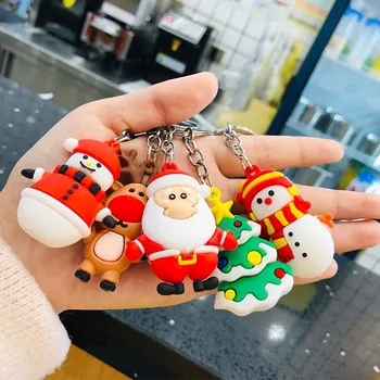 

Merry Christmas Navidad Christmas Decoration Santa Claus Elk Snowman Keychain New Year Decoration 2021 Children Gift Xmas Noel