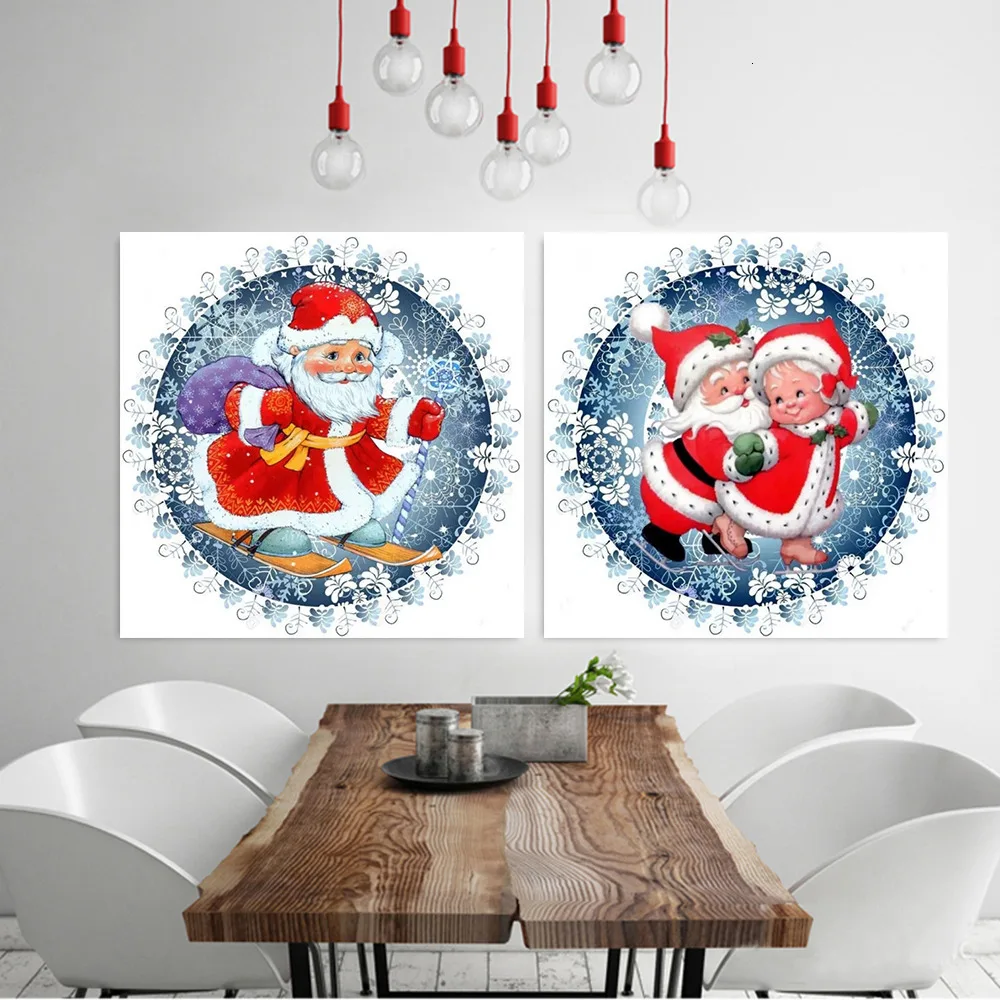 GATYZTORYChristmas 5D DIY алмазная живопись вышивка крестиком полная квадратная дрель вышивка домашний Декор Аксессуары подарок ручной работы