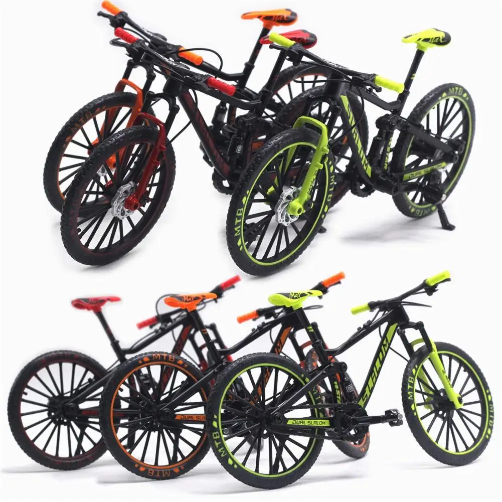 

New Crafts Bike Model Children Toy Window Display Zinc Alloy Birthday Gift Ornament Rotatable Simulate Riding Home Decor Office