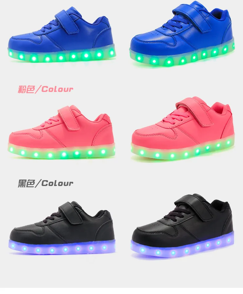 JawayKids/детская обувь с подсветкой; USB зарядка; светильник; обувь для мальчиков и девочек; Светящиеся рождественские кроссовки