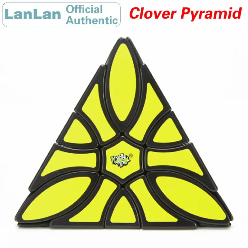 

LanLan Clover Pyramid Magic Cube 3x3x3 Pyraminxeds Speed Puzzle Antistress Fidget Educational Toys For Children