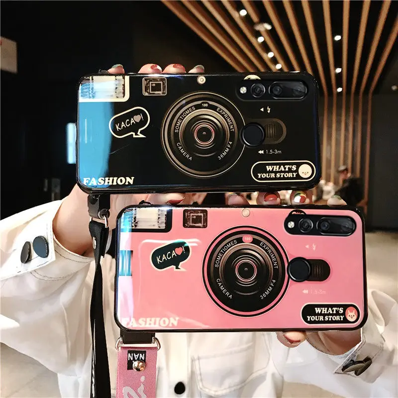 Blu Ray Camera Case For Huawei Mate 8 9 10 Pro P10 P9 Plus Soft Silicone Cover Lite Coque with Long Strap |