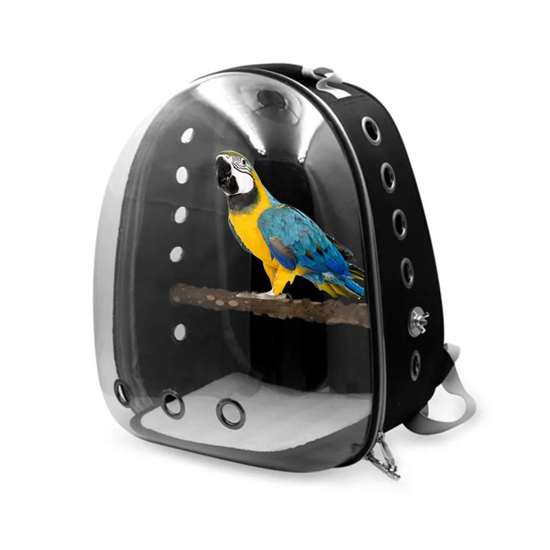 

Portable Pet Parrot Carry Backpack Transparent Space Capsule Bag Fit for Small/Large Birds Breathable PVC Bags Pet Supplies
