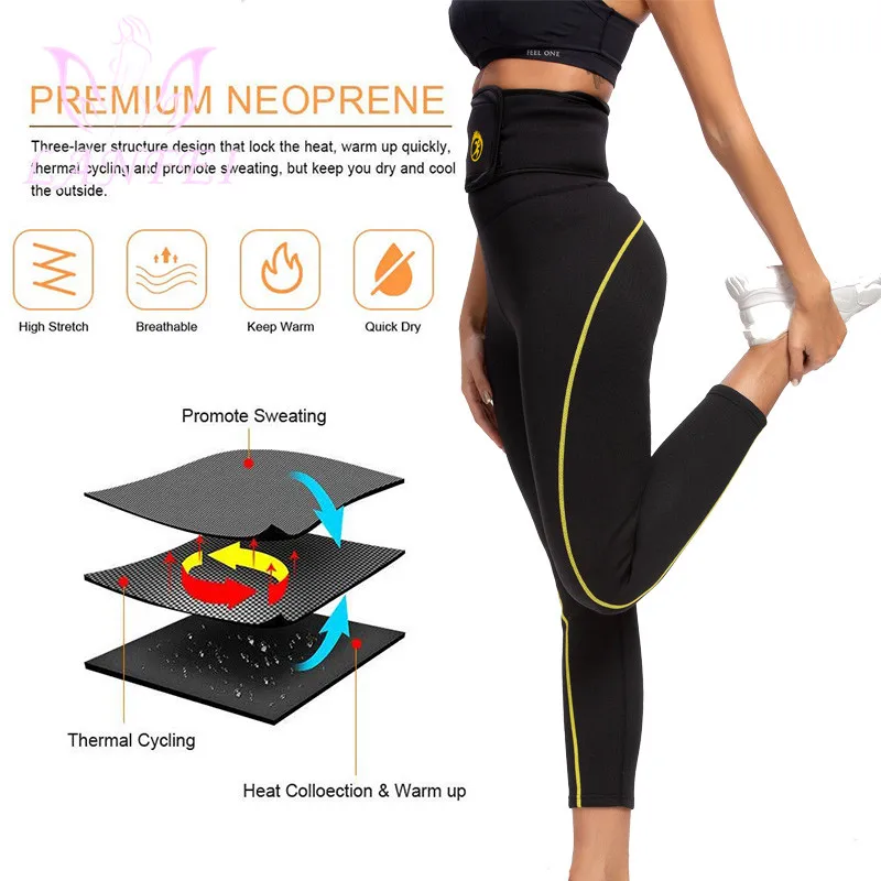 Perda de Peso Calças de Neoprene Lanfei Mulheres Sauna Emagrecimento Quente Thermo Cintura Trainer Controle Cinto Suor Leggings Corpo Shaper Calcinha 10 High Quality Pijamas e Moda Íntima