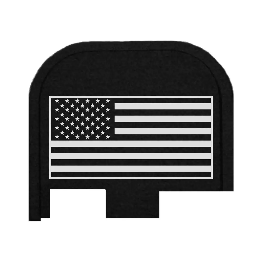 US flag Алюминиевая задняя крышка Выдвижная задняя пластина пистолет лазерная гравировка Magwell задняя пластина для Glock 43 43X48 9 мм аксессуары для журналов - Цвет: US flag