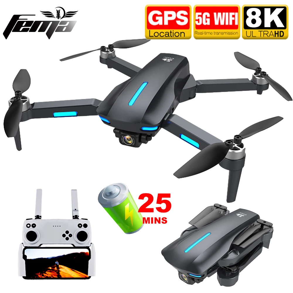 Новинка 2021 GPS-Дрон планшетофон с Wi-Fi FPV 6K/8K профессиональная Двойная камера