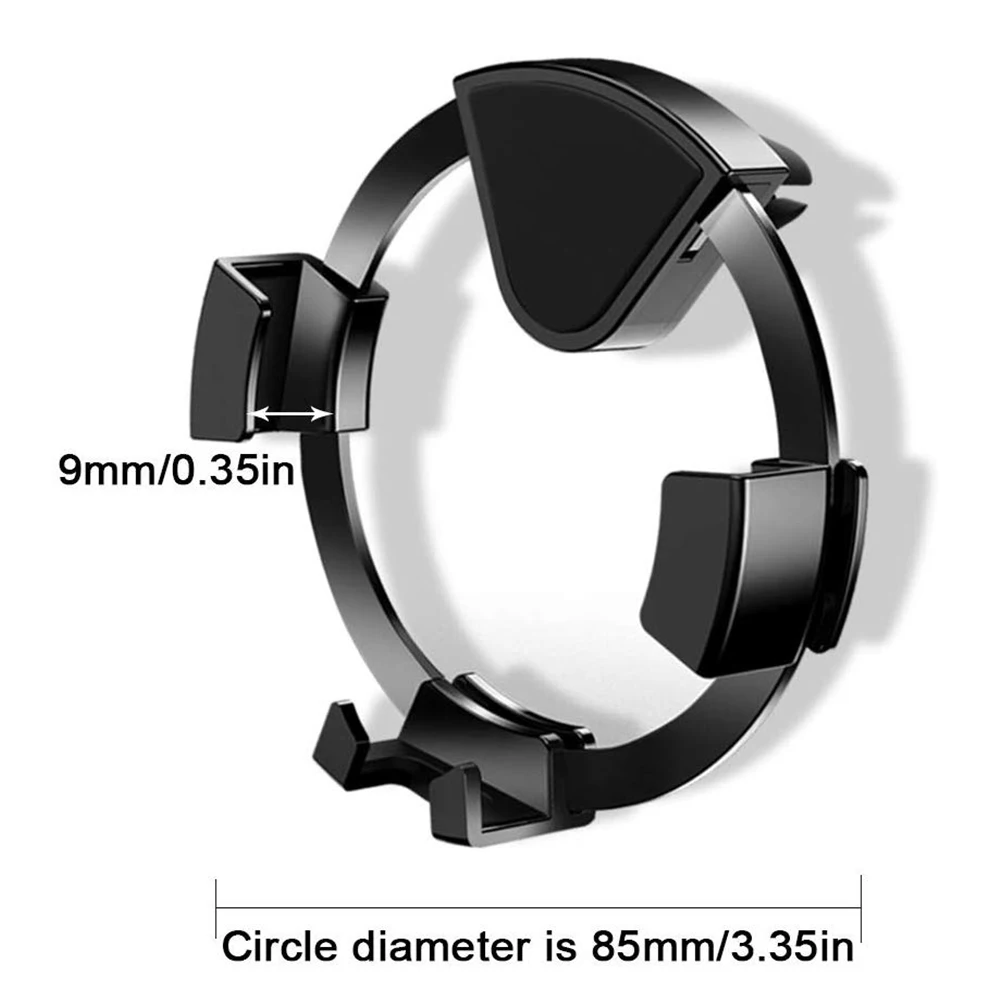 Автомобильный держатель для телефона, автомобильный держатель с креплением на вентиляционное отверстие, без магнитного держателя для мобильного телефона, подставка для сотового телефона, поддержка для iPhone, huawei, Xiaomi, samsung - Цвет: Black