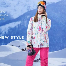 Белый GS женский Снежный Спорт Открытый Спортивная сноуборд ветровка 10K костюм Лыжная куртка+ зимние штаны