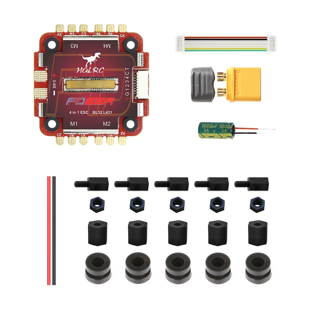 HGLRC вперед 65A 30,5x30,5 мм 3-6S L431 BL_32 4в1 DShot1200 ESC для радиоуправляемого дрона FPV Racing