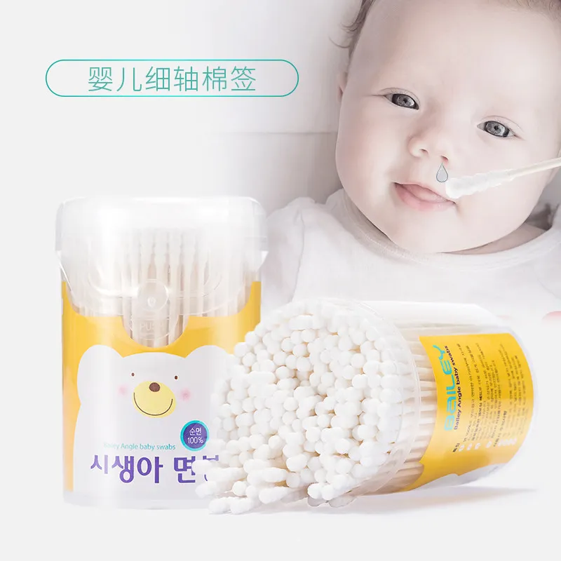 

Baby Swabs Baby Newborn Ear And Nose Cleaning Fine Cotton Swab Gourd Head Cropped Cleaning Infants for Aerospace Purposes Cotton
