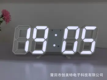 

LED Mirror Alarm Clock Digital Snooze Table Clock Wake Up Light Electronic Large Time Temperature Display reloj despertador New