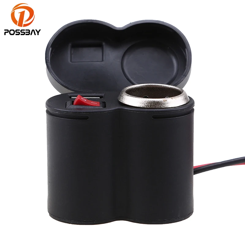 Зарядное устройство POSSBAY для мотоцикла с USB портом водонепроницаемое зарядное