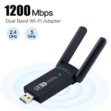 1200Mbps USB WiFi Adapter Network Lan Card Wireless External Receiver Wi-Fi Dongle Wireless AC USB Adapter for PC Laptop Desktop 1200Mbps USB WiFi Adapter Network Lan Card Wireless External Receiver Wi-Fi Dongle Wireless AC USB Adapter for PC Laptop Desktop