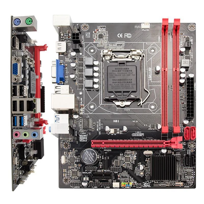 Материнская плата H81 для настольного компьютера с разъемом Lga 1150 Pins I3 I5 3470 4590 Cpu Super B85 Micro-Atx Uefi bios