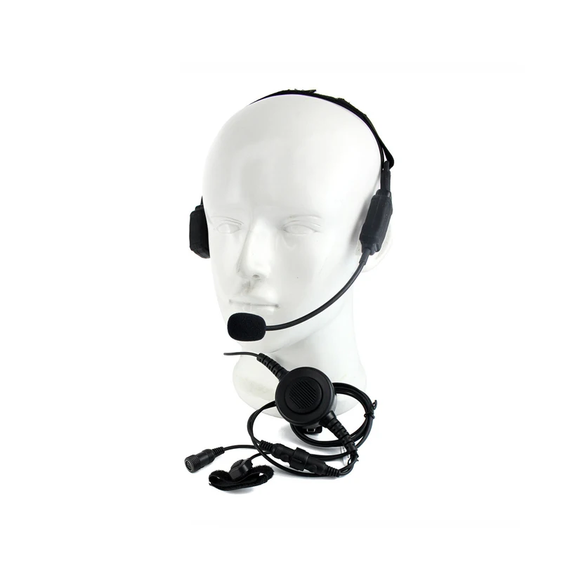 

Military Bone Conduction Tactical Headphone, Headset with Boom Mic, Motorola GP88, GP300, CP040, Two Way Radio