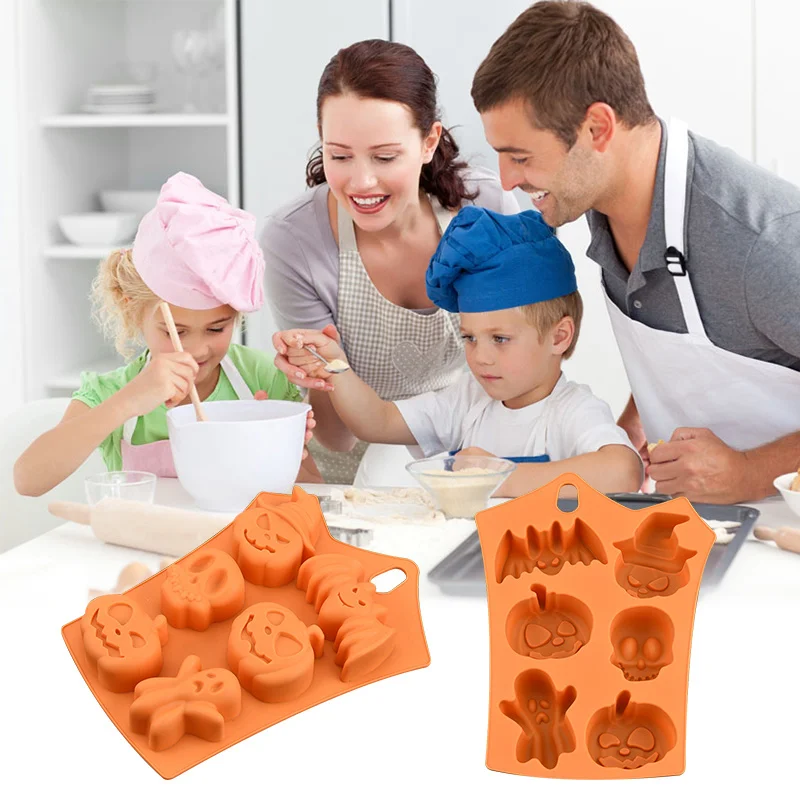 

2019 New Halloween Shaped Silicone Chocolate Mold 3D Chocolate Baking Tools Jelly and Candy Mold Kitchen Gadgets